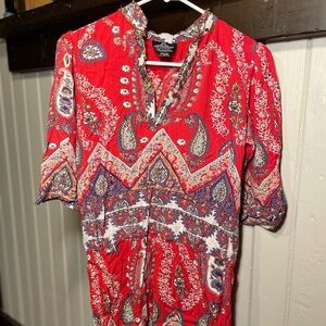 Womens Angie Quater sleeve v neck blouse